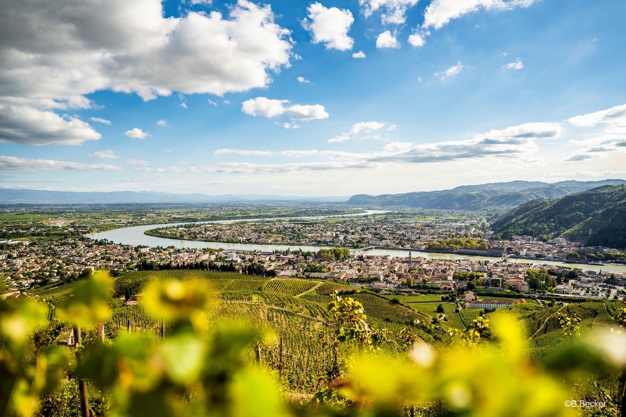 Vue aérienne de la ViaRhôna